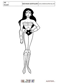 wonder-woman boyama sayfaları